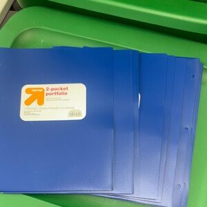 5/$8 10 Up & Up Blue 2-Pocket Portfolio